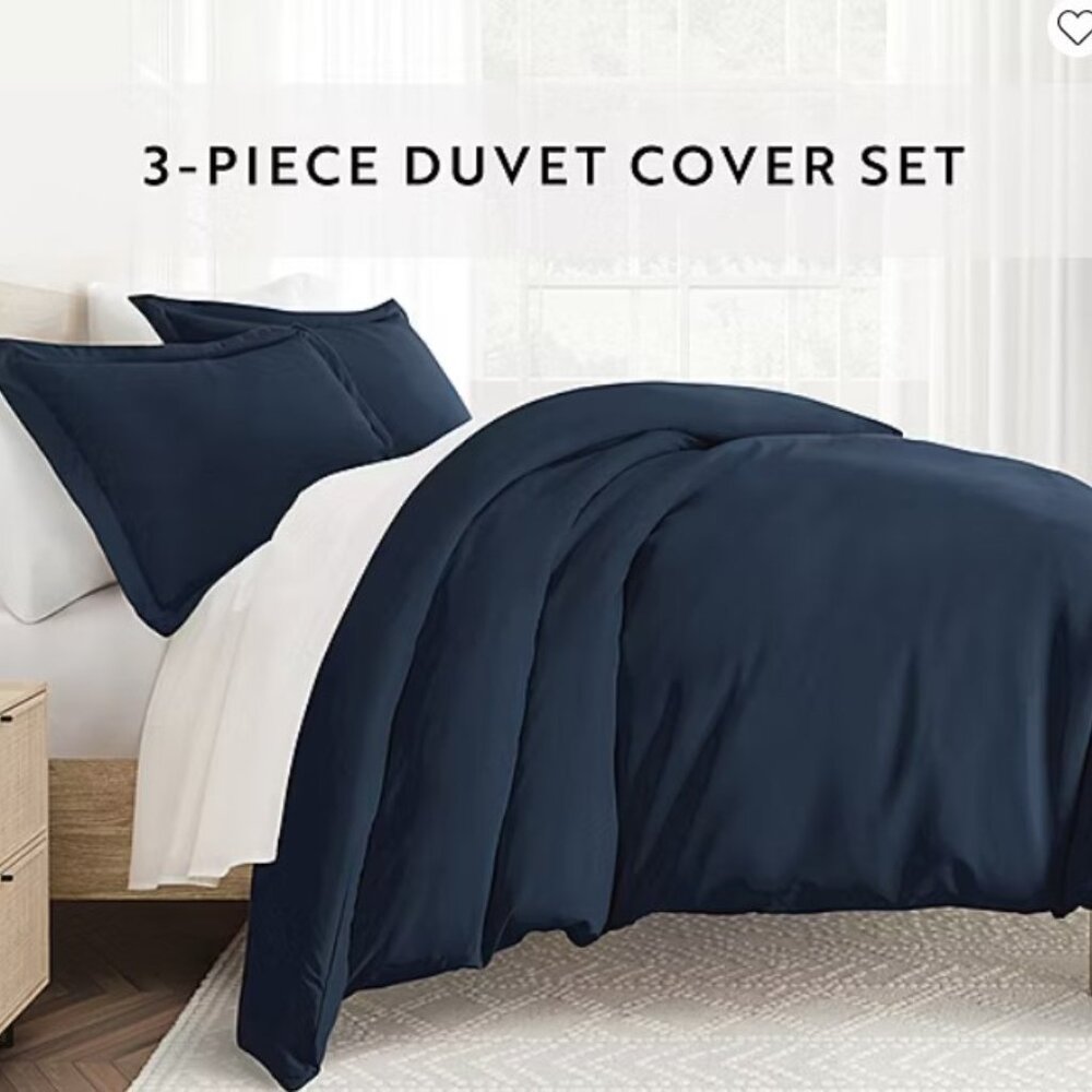 Navy Premium Ultra Soft Duvet COVER Set